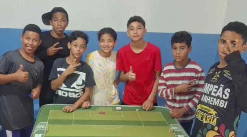 Futebol de Mesa em ação
