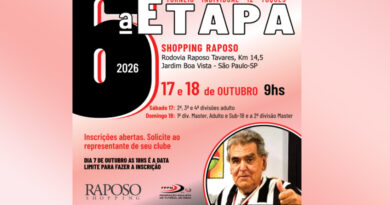 6ª última Etapa do ano no Shopping Raposo Tavares